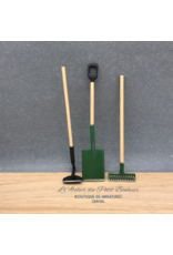 Ensemble d'outils de jardin (3) miniature 1:12