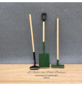 Ensemble d'outils de jardin (3) miniature 1:12