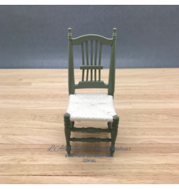 Chaise verte miniature 1:12