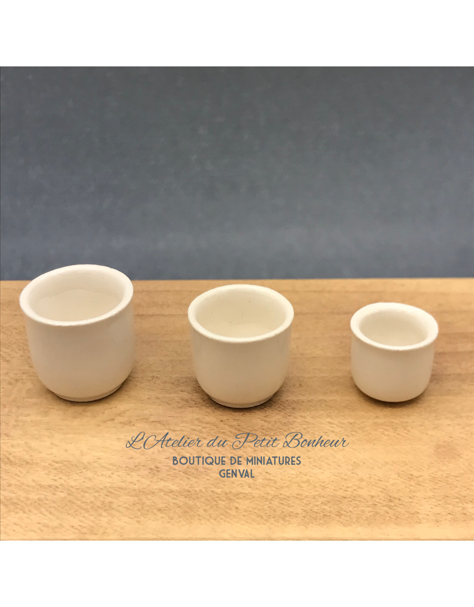 CP Prestige Ceramics (UK) Cache-pot blanc (Petit) miniature 1:12