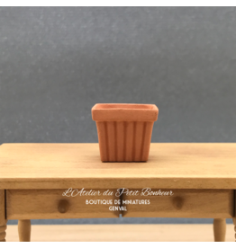 CP Prestige Ceramics (UK) Pot de fleur carré en terre-cuite (petit) miniature 1:12