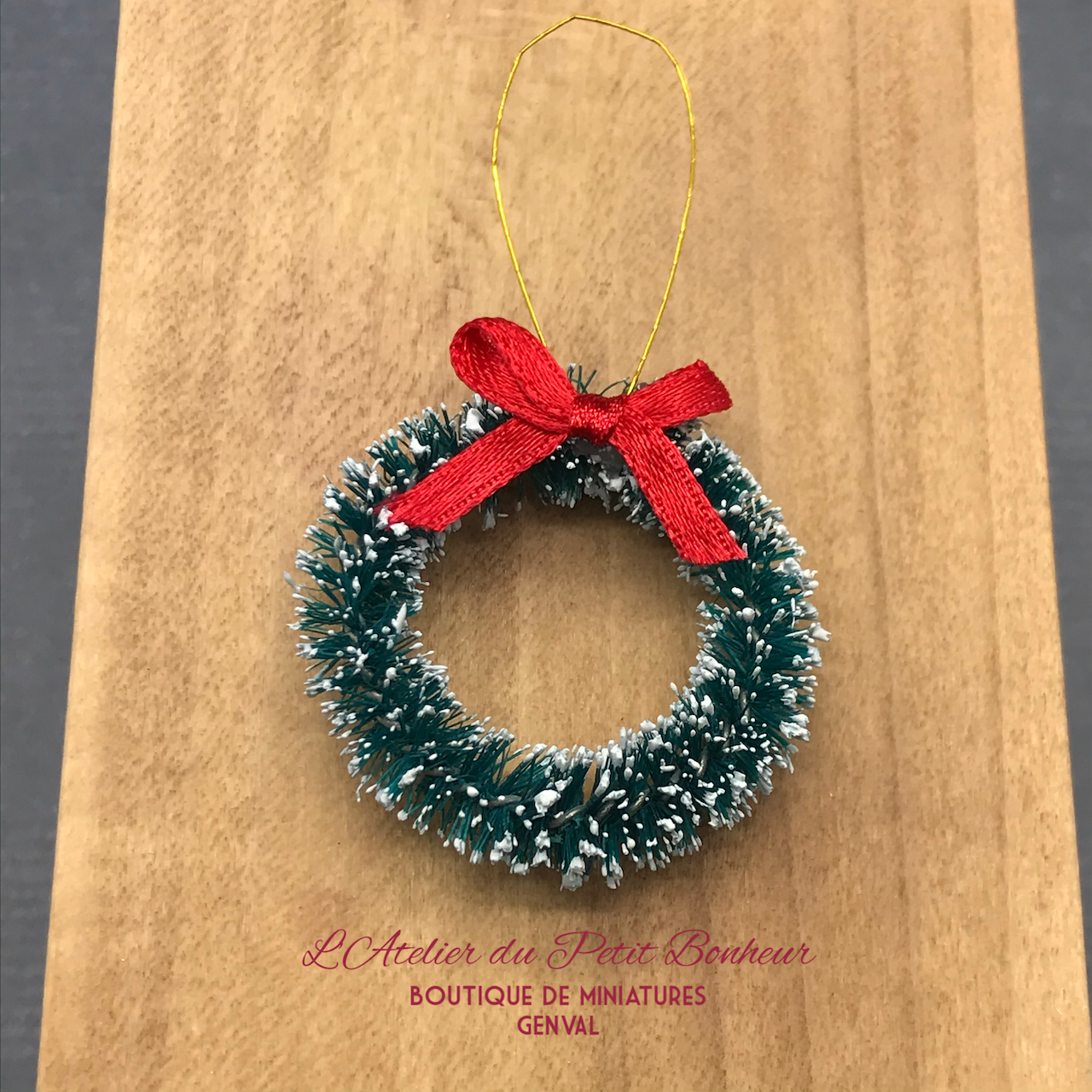 5 Mini Couronnes De Noël Artificielles - Diamètre 3 à 5 Cm, Ruban Rouge, Pour Décoration Sapin, Cadeaux, Table