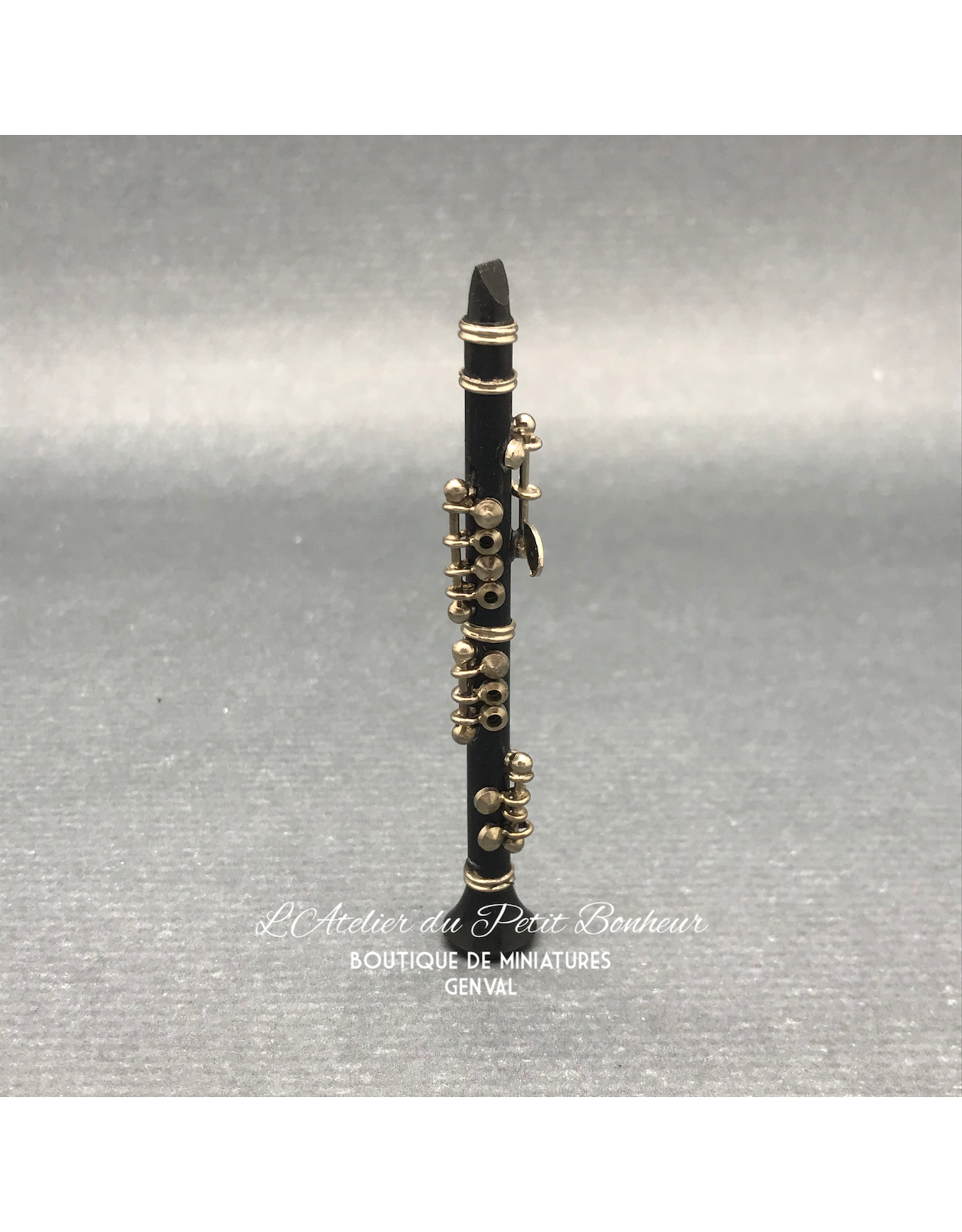 Clarinette avec coffret noir miniature 1:12