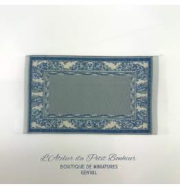 Petit tapis bleu 5x8cm miniature 1:12