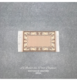 Petit tapis beige 5x8cm miniature 1:12