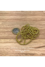 Guirlande de perles dorées 1 m miniature 1:12