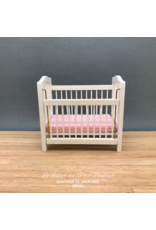 Lit d'enfant/bébé à barreaux blanc