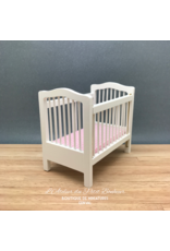 Lit d'enfant/bébé à barreaux blanc