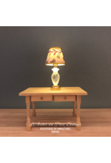 Lampe sur table abat-jour fleurs LED