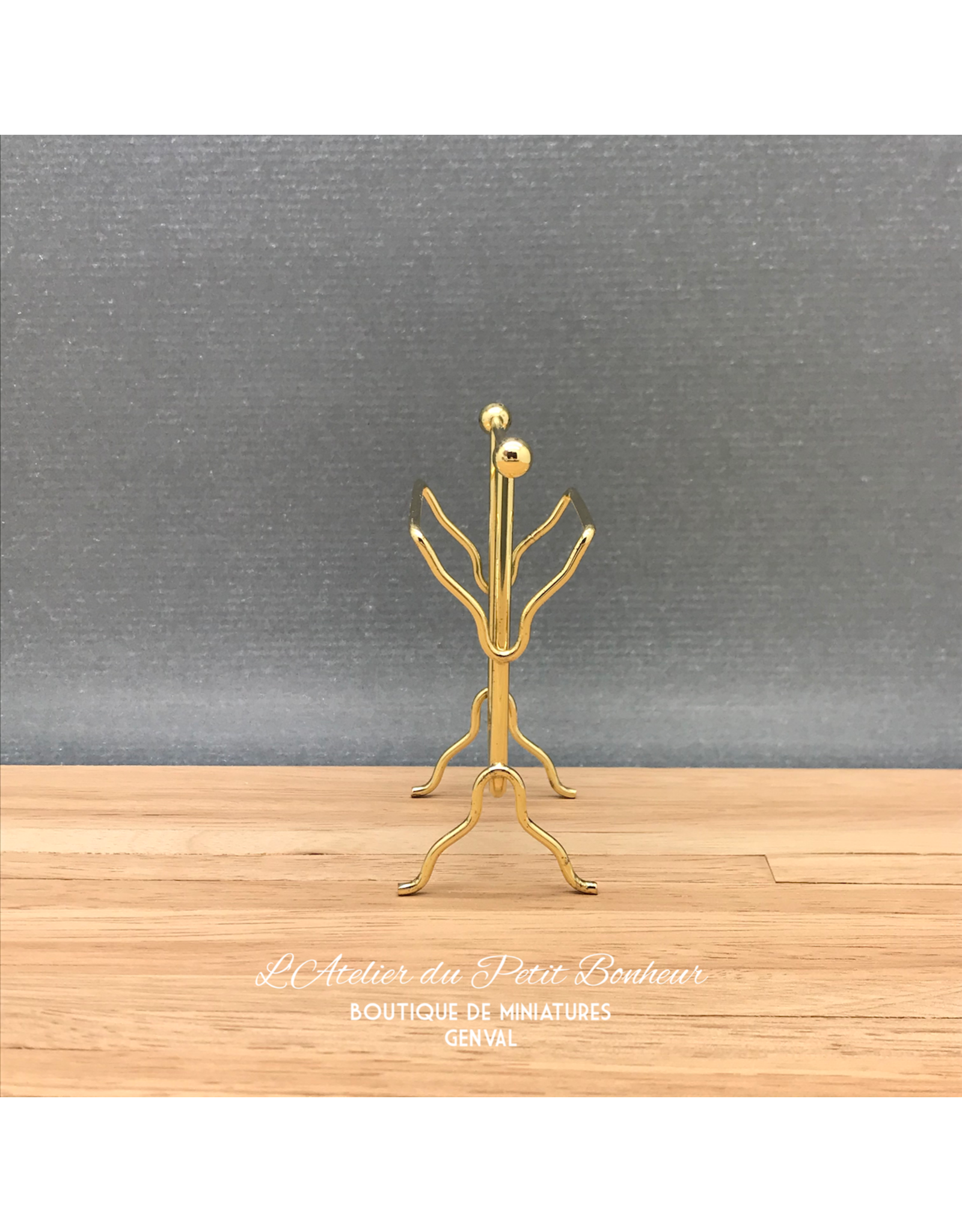 Porte serviettes en laiton miniature 1:12