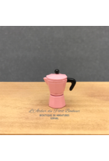 Cafetière italienne rose miniature 1:12