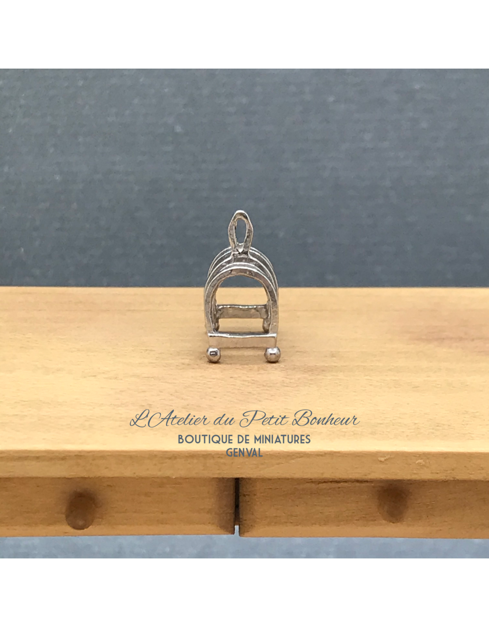 Phoenix Model Developments Support pour toasts argenté miniature 1:12