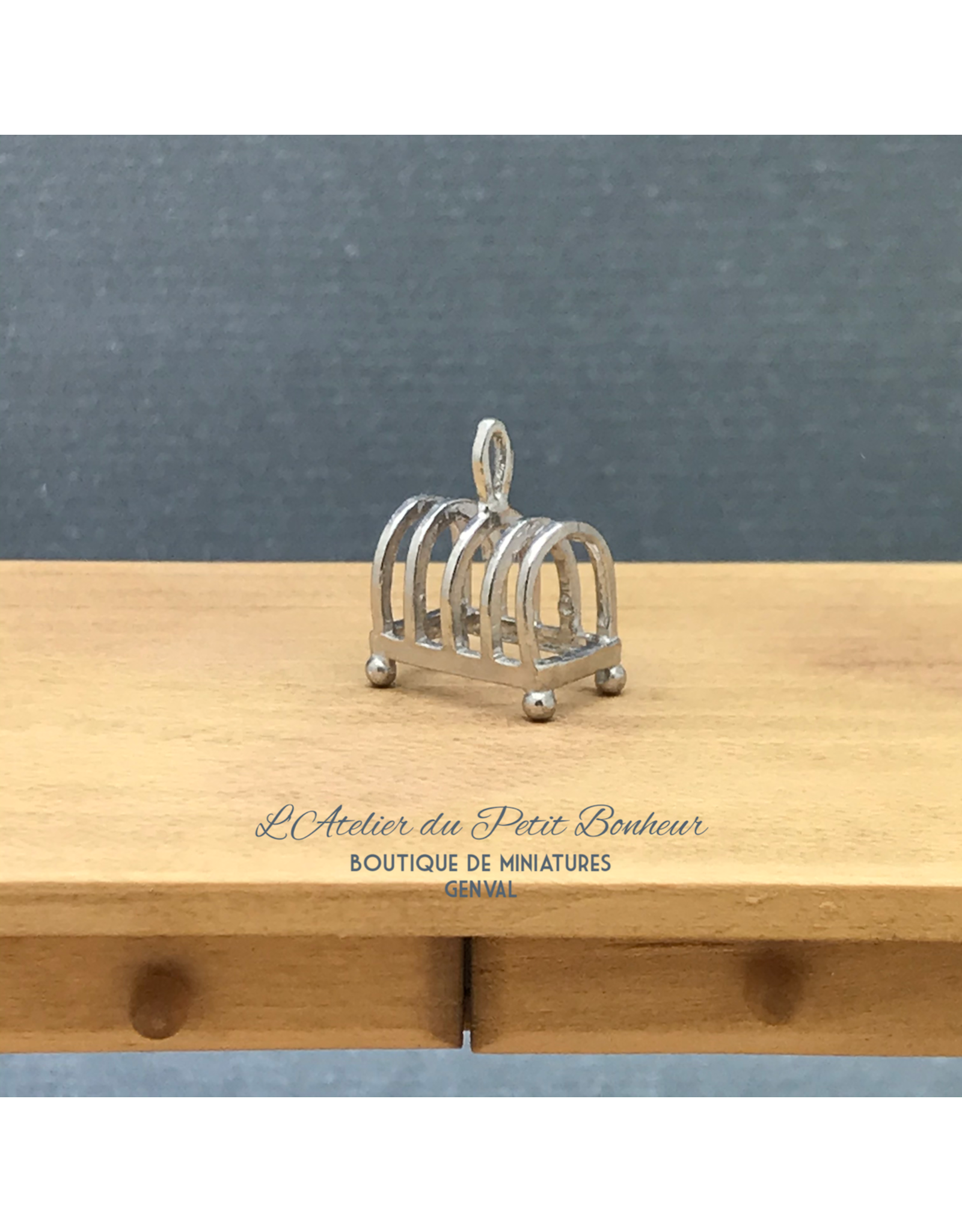 Phoenix Model Developments Support pour toasts argenté miniature 1:12