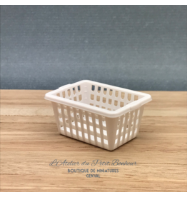 International Miniatures Manne à linge blanche en plastique miniature 1:12