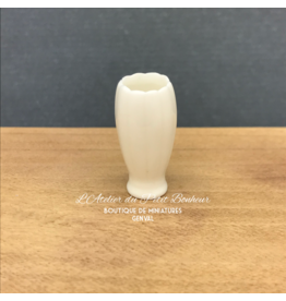 Vase blanc miniature 1:12