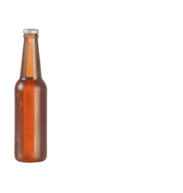 Bouteille de bière brune sans étiquette miniature 1:12