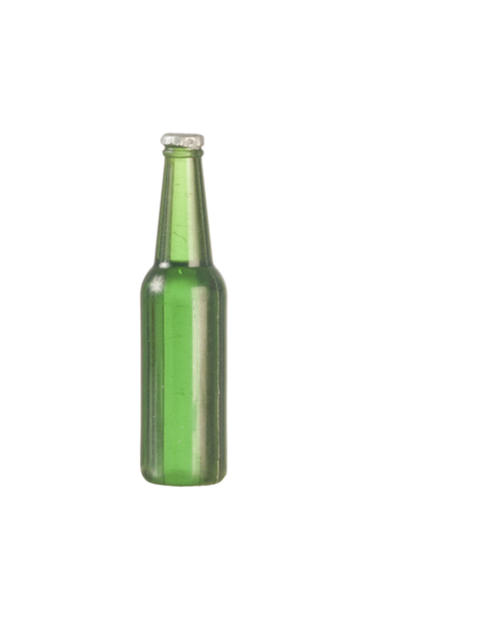 Bouteille de bière verte sans étiquette miniature 1:12