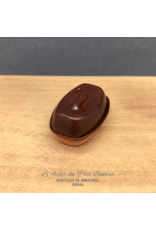 CP Prestige Ceramics (UK) Terrine brune avec couvercle miniature 1:12