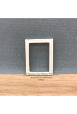 Petit cadre blanc  5x3,5cm miniature 1:12