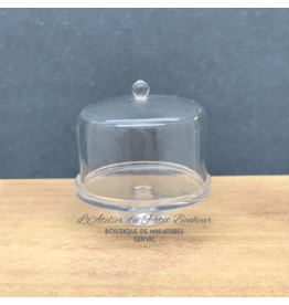 Dôme à gâteau cylindrique (plastique) miniature 1:12