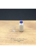 Town Square Miniatures Bouteille de lait avec 1 verre miniatures 1:12