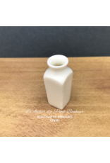 Vase blanc base carrée miniature 1:12