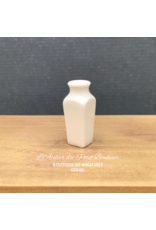 Vase blanc base carrée miniature 1:12