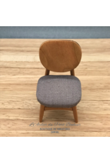 Chaise moderne teak miniature 1:12