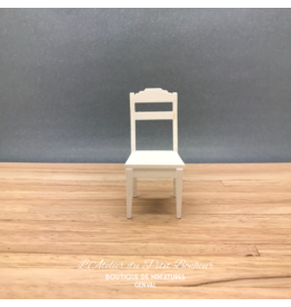 Chaise blanche miniature 1:12