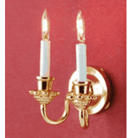 Applique double bougies miniature 1:12