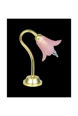 Lampe tulipe rose, miniature 1:12