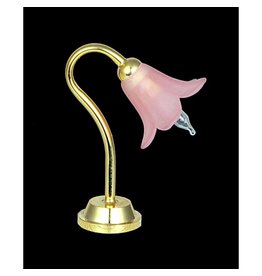 Lampe tulipe rose, miniature 1:12