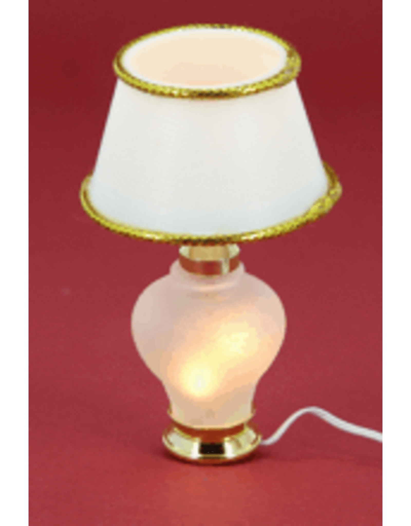 Lampe sur pied or-verre miniature 1:12