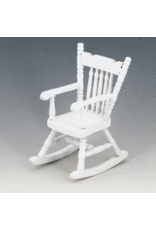 Rocking-chair blanc miniature 1:12