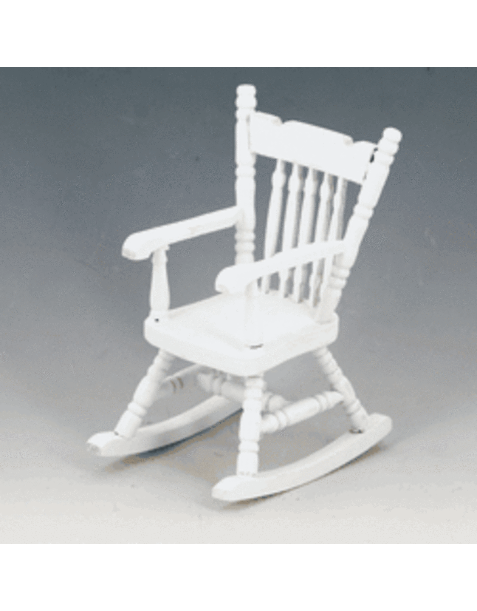 Rocking-chair blanc miniature 1:12