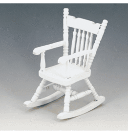 Rocking-chair blanc miniature 1:12