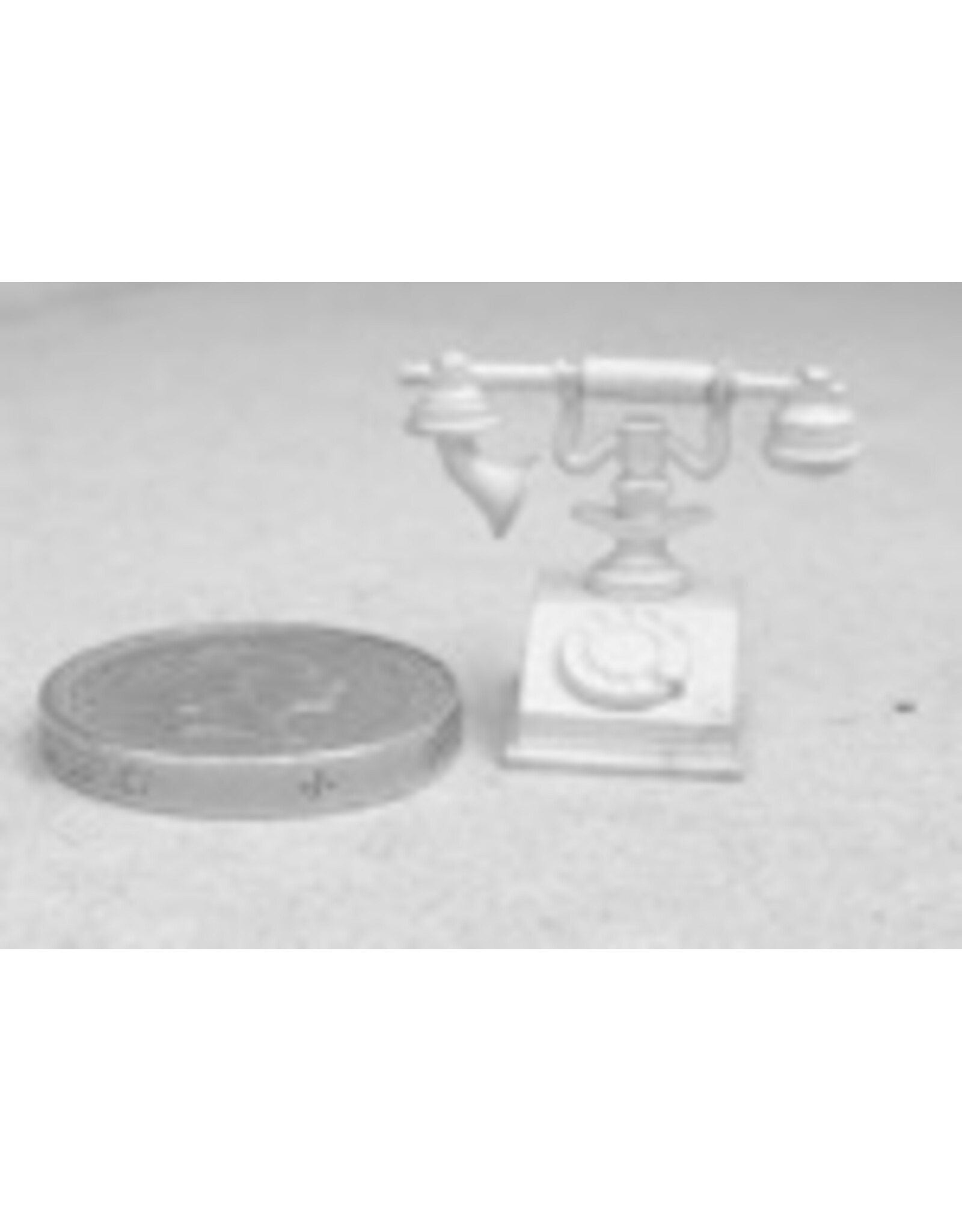 Phoenix Model Developments Téléphone non peint (métal blanc) miniature 1:12