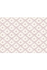Papier peint croisillons de fleurs "lila" (41x28,5cm)