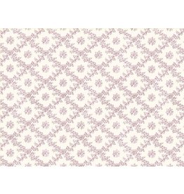 Papier peint croisillons de fleurs "lila" (41x28,5cm)