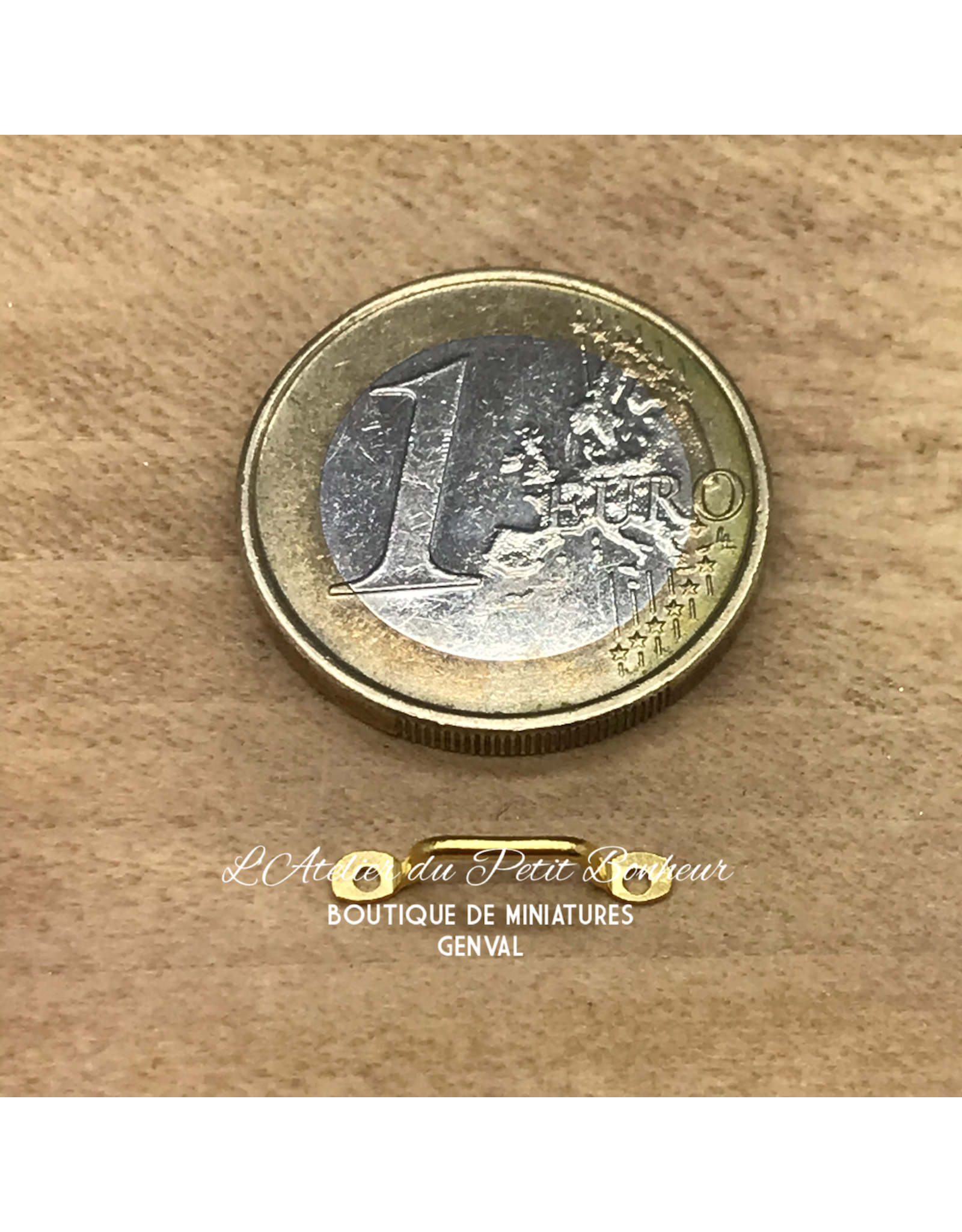 Petite poignée dorée miniature 1:12