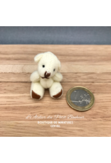 Ourson blanc, pieds bruns (miniature 1:12)