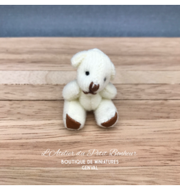 Ourson blanc, pieds bruns (miniature 1:12)