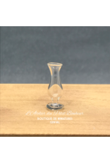 Vase en verre évasé miniature 1:12