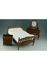 Créal Chambre à coucher en noyer (set) 5 pcs miniature 1:12