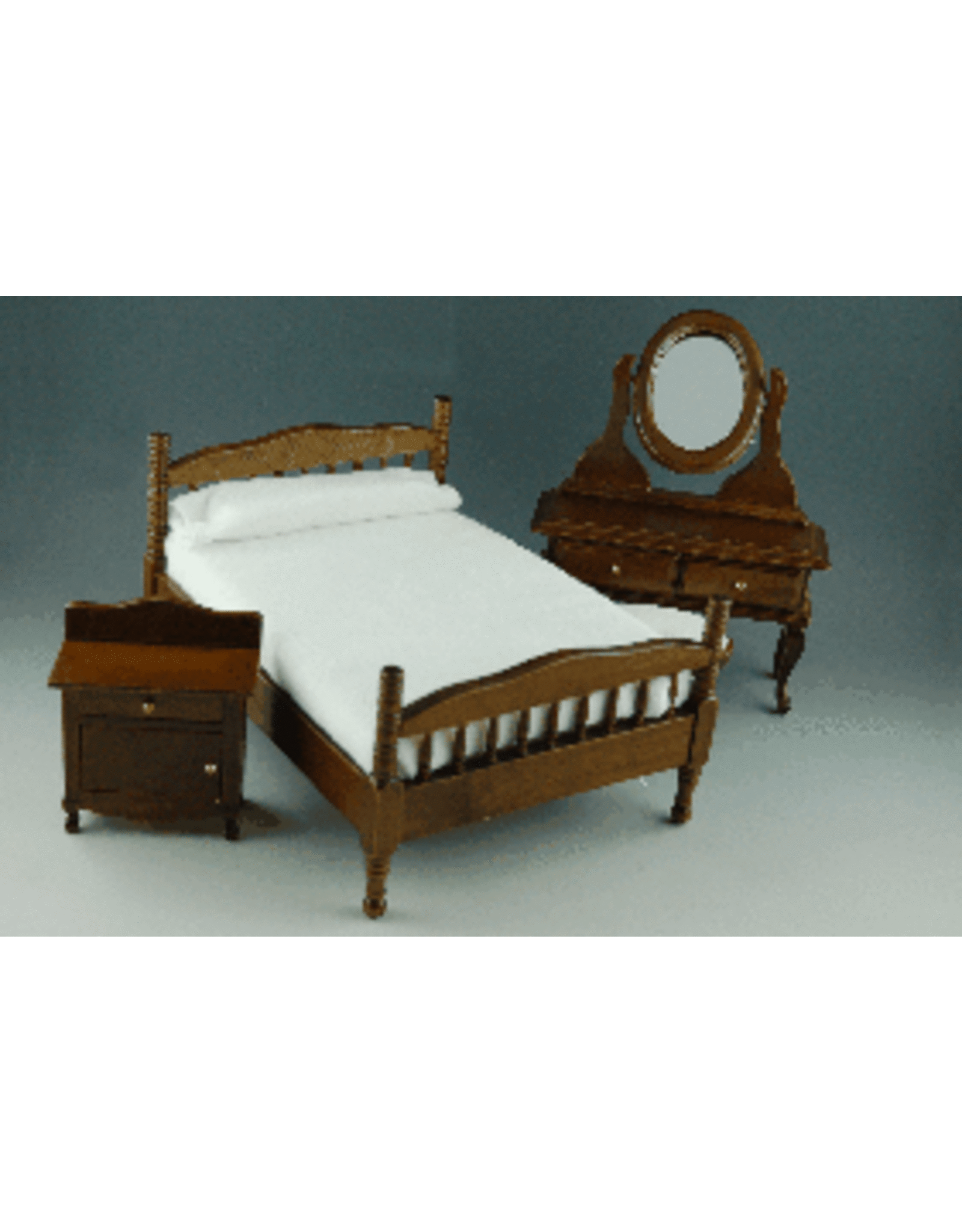 Créal Chambre à coucher en noyer (set) 5 pcs miniature 1:12