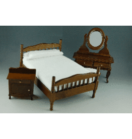 Créal Chambre à coucher en noyer (set) 5 pcs miniature 1:12