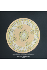 Tapis oval crème miniature 1:12