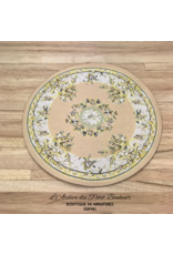 Tapis oval crème miniature 1:12