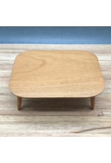 Table moderne teak miniature 1:12