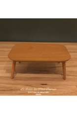 Table moderne teak miniature 1:12